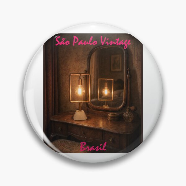 Item preview, Vintage Geometric Table Lamp and Oval Mirror Vanity designed and sold by Sampa In Focus.