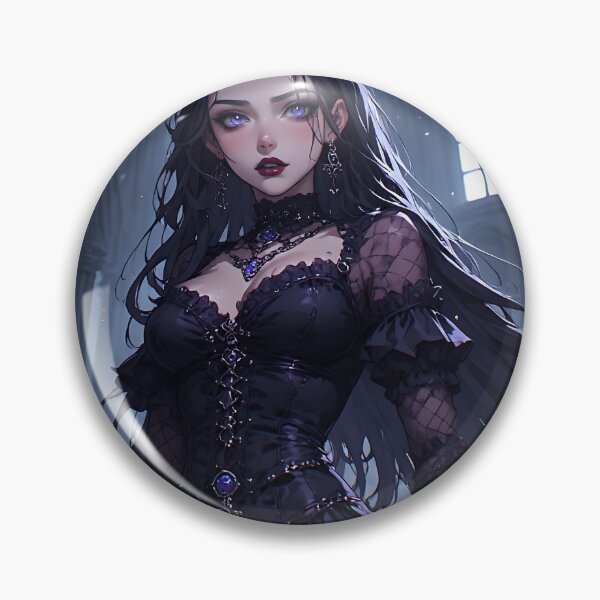 Item preview, Hot Halloween Anime Girl Goth Mommy Waifu Woman designed and sold by Your New Fixation.
