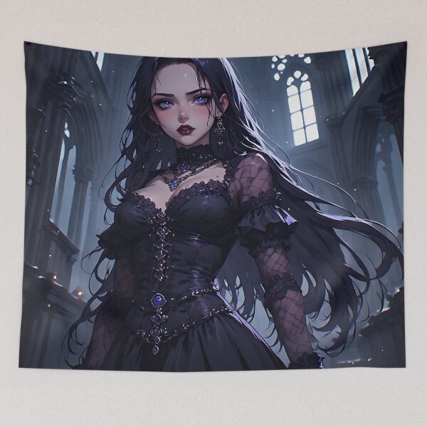 Item preview, Hot Halloween Anime Girl Goth Mommy Waifu Woman designed and sold by Your New Fixation.