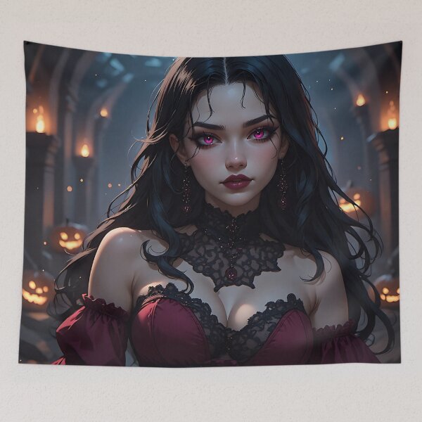Item preview, Hot Halloween Anime Girl Goth Mommy Waifu Woman designed and sold by Your New Fixation.
