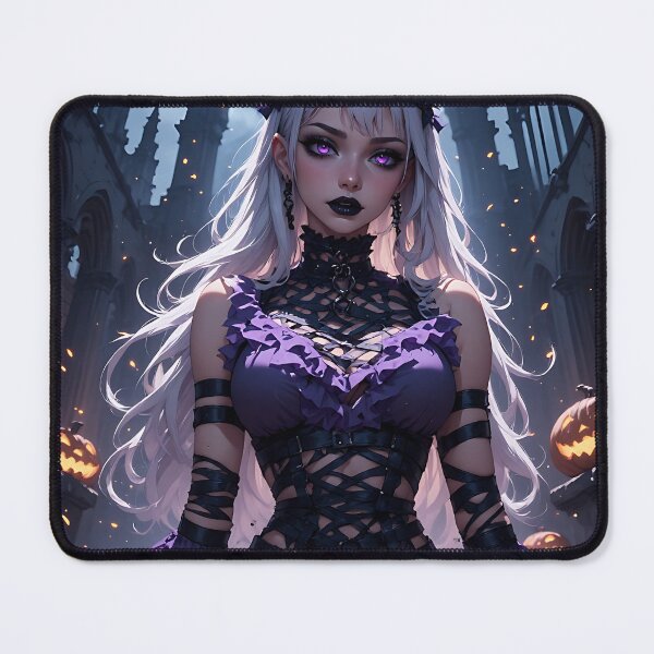 Item preview, Hot Halloween Anime Girl Goth Mommy Waifu Woman designed and sold by Your New Fixation.