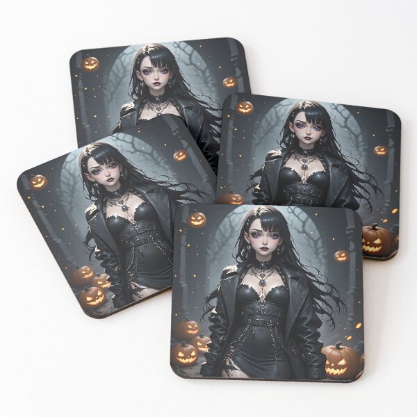 Item preview, Hot Halloween Anime Girl Goth Mommy Waifu Woman designed and sold by Your New Fixation.