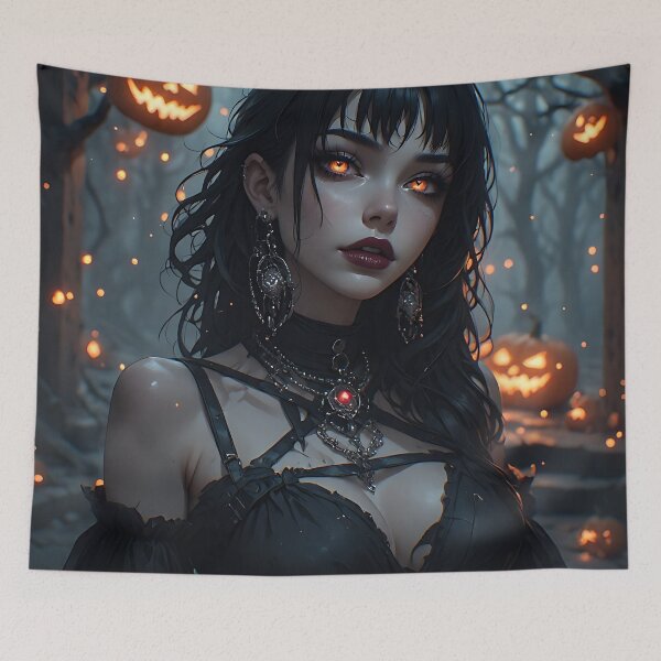 Item preview, Hot Halloween Anime Girl Goth Mommy Waifu Woman designed and sold by Your New Fixation.
