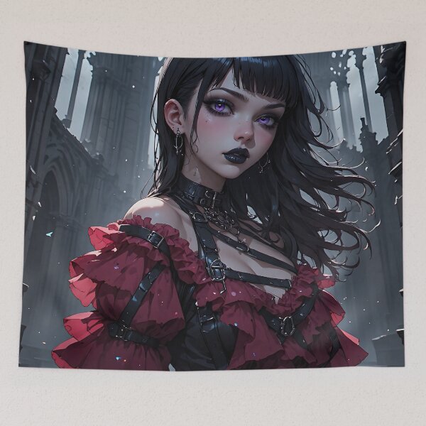 Item preview, Hot Halloween Anime Girl Goth Mommy Waifu Woman designed and sold by Your New Fixation.