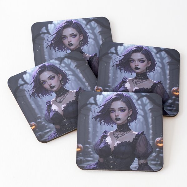 Item preview, Hot Halloween Anime Girl Goth Mommy Waifu Woman designed and sold by Your New Fixation.