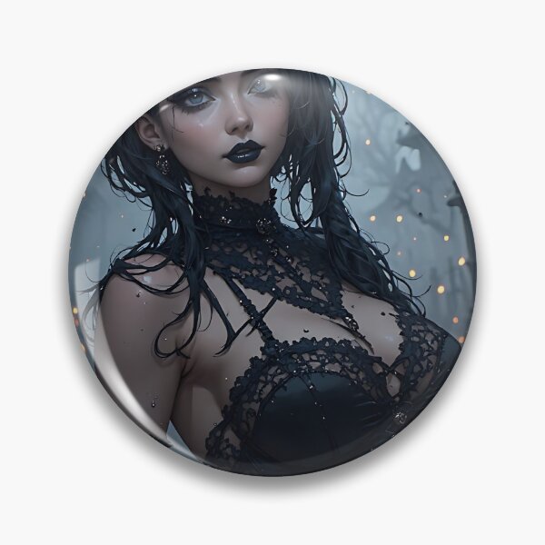Item preview, Hot Halloween Anime Girl Goth Mommy Waifu Woman designed and sold by Your New Fixation.