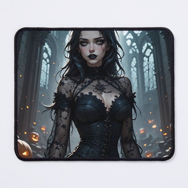 Item preview, Hot Halloween Anime Girl Goth Mommy Waifu Woman designed and sold by Your New Fixation.