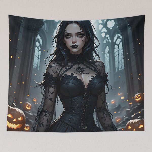 Item preview, Hot Halloween Anime Girl Goth Mommy Waifu Woman designed and sold by Your New Fixation.
