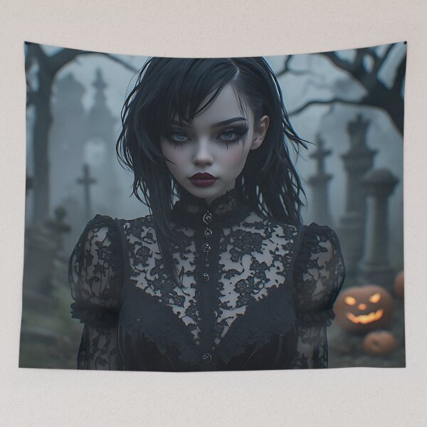 Item preview, Hot Halloween Anime Girl Goth Mommy Waifu Woman designed and sold by Your New Fixation.