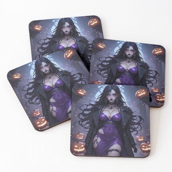 Item preview, Hot Halloween Anime Girl Goth Mommy Waifu Woman designed and sold by Your New Fixation.
