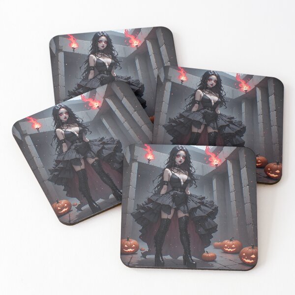 Item preview, Hot Halloween Anime Girl Goth Mommy Waifu Woman designed and sold by Your New Fixation.