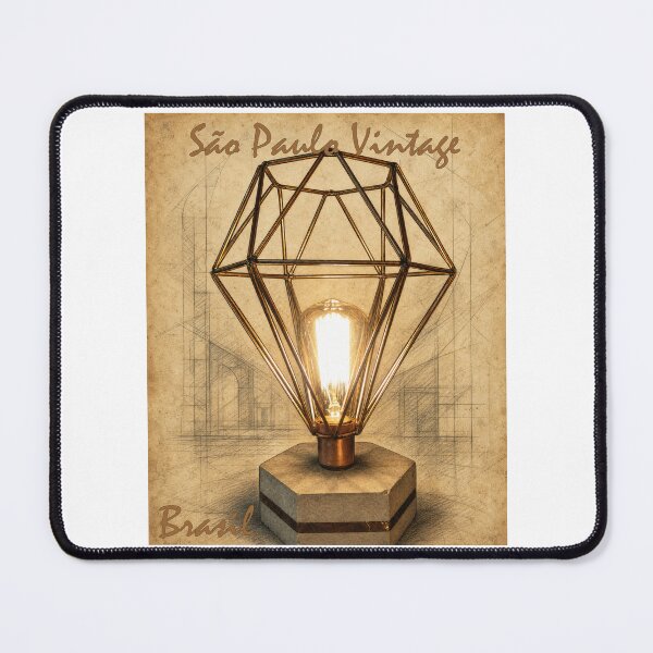 Item preview, Diamond Geometric Copper Lamp with Edison Bulb – Art Deco Decor designed and sold by Sampa In Focus.