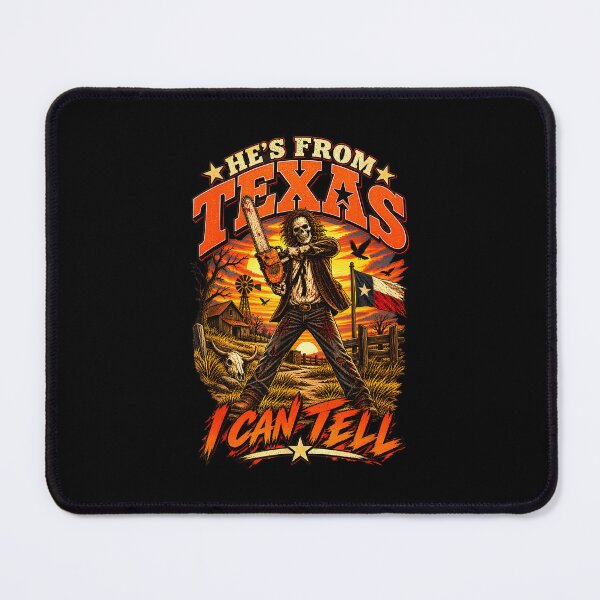 Item preview, Hes From Texas I Can Tell Halloween Skeleton Horror Artwork designed and sold by DaveBevitt.