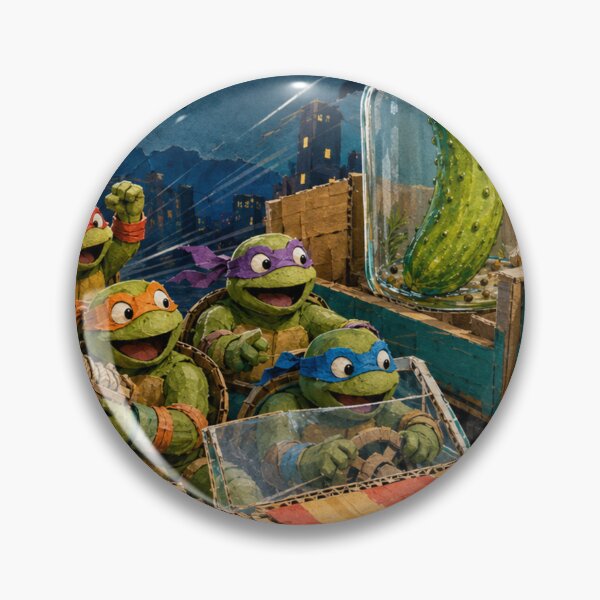 Item preview, The Last Pickle Turtle Rescue – Whimsical Fantasy Vehicle Art 1 designed and sold by Mirgonhood.