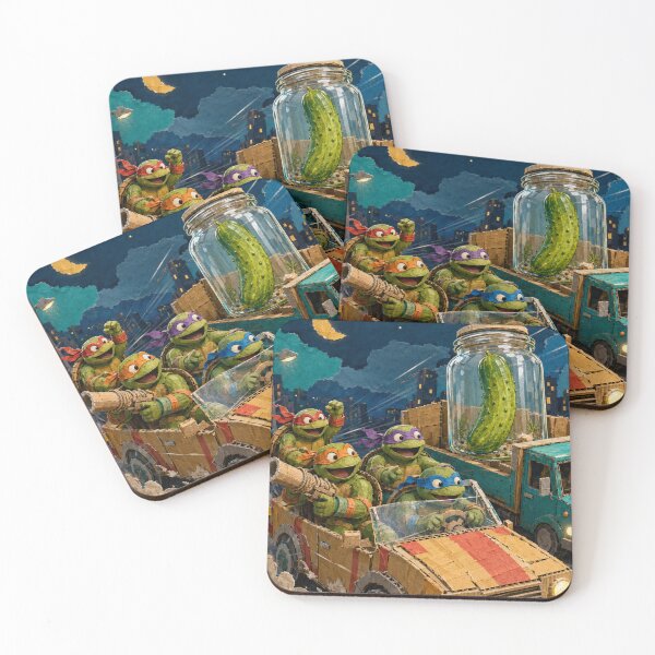 Item preview, The Last Pickle Turtle Rescue – Whimsical Fantasy Vehicle Art 1 designed and sold by Mirgonhood.
