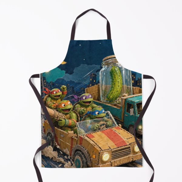 Item preview, The Last Pickle Turtle Rescue – Whimsical Fantasy Vehicle Art 1 designed and sold by Mirgonhood.