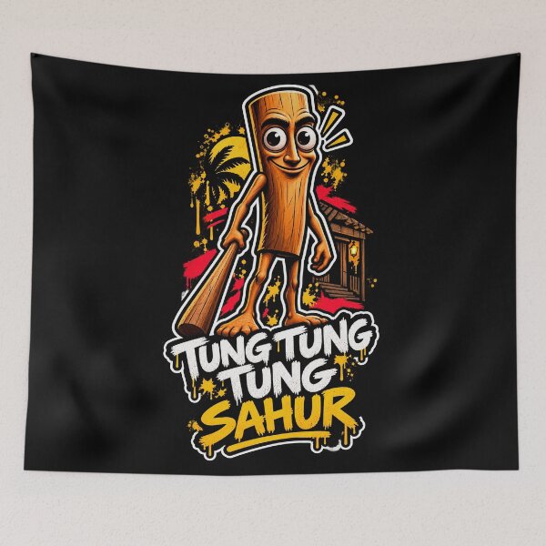 Item preview, Tung Tung Tung Sahur Brainrot Asian Meme Funny Cute Italian Brain Rot Design designed and sold by DUMEJE.
