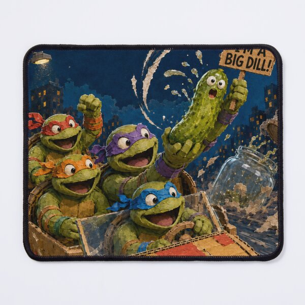 Item preview, The Last Pickle Turtle Rescue – Whimsical Fantasy Vehicle Art 2 designed and sold by Mirgonhood.