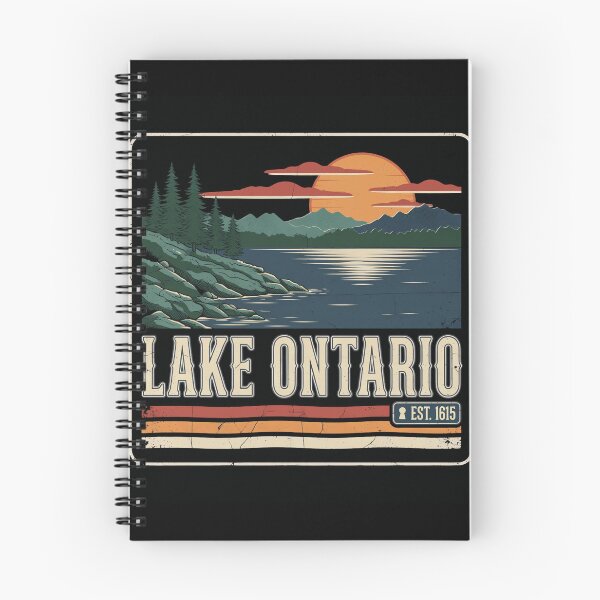 Item preview, Lake Ontario Vintage Sunset Landscape Retro Travel Gift designed and sold by Zizo-DR44.