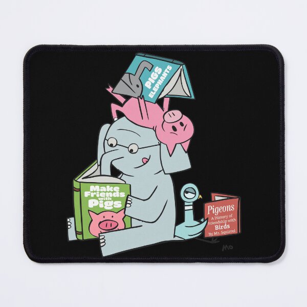 Item preview, Reading Friends Elephant Piggy Pigeon Art designed and sold by SERHIPLET.