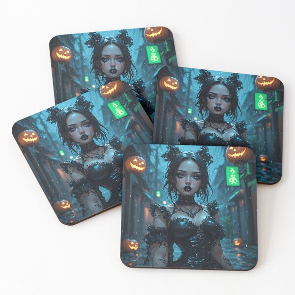 Item preview, Hot Halloween Anime Girl Goth Mommy Waifu Woman designed and sold by Your New Fixation.