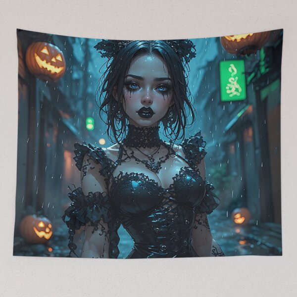 Item preview, Hot Halloween Anime Girl Goth Mommy Waifu Woman designed and sold by Your New Fixation.