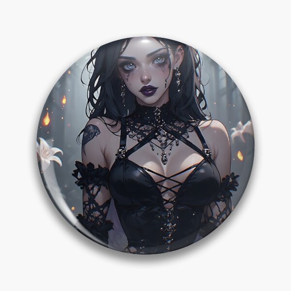 Item preview, Hot Halloween Anime Girl Goth Mommy Waifu Woman designed and sold by Your New Fixation.