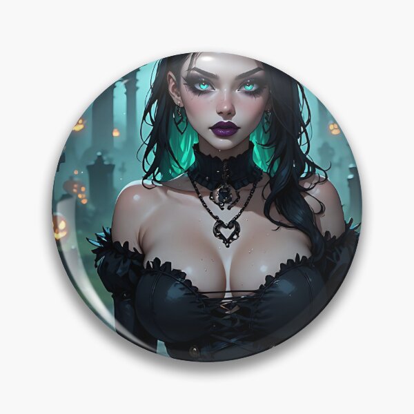 Item preview, Hot Halloween Anime Girl Goth Mommy Waifu Woman designed and sold by Your New Fixation.