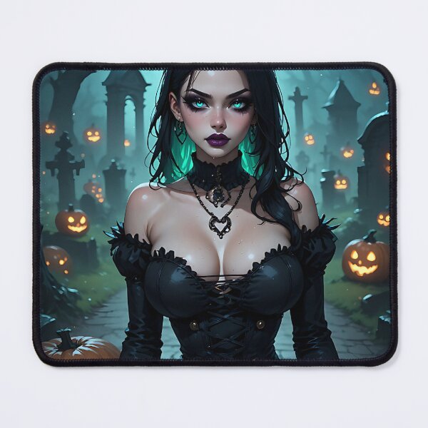Item preview, Hot Halloween Anime Girl Goth Mommy Waifu Woman designed and sold by Your New Fixation.