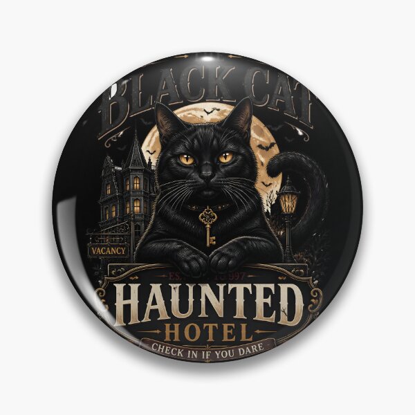 Item preview, Haunted Hotel Cat Gothic Folk Illustration Halloween designed and sold by KristenosNehk.