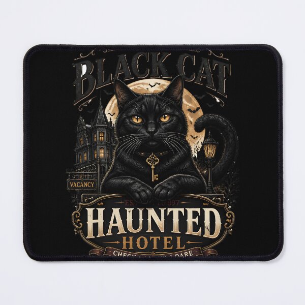Artikelvorschau, Spukhotelkatze, gotische Folk-Illustration, Halloween entworfen und verkauft von KristenosNehk.