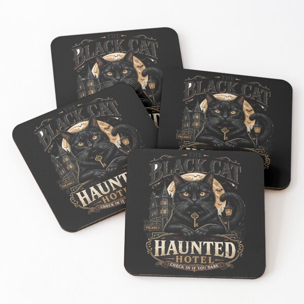 Item preview, Haunted Hotel Cat Gothic Folk Illustration Halloween designed and sold by KristenosNehk.