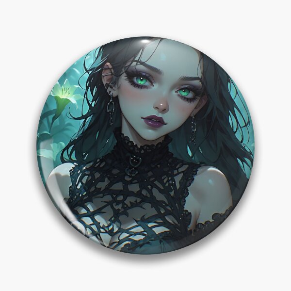 Item preview, Hot Halloween Anime Girl Goth Mommy Waifu Woman designed and sold by Your New Fixation.