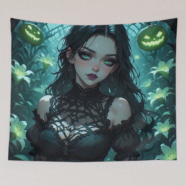 Item preview, Hot Halloween Anime Girl Goth Mommy Waifu Woman designed and sold by Your New Fixation.