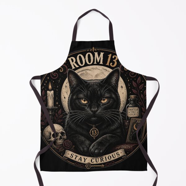 Item preview, Room 13 Black Cat Gothic Folk Illustration Halloween designed and sold by KristenosNehk.