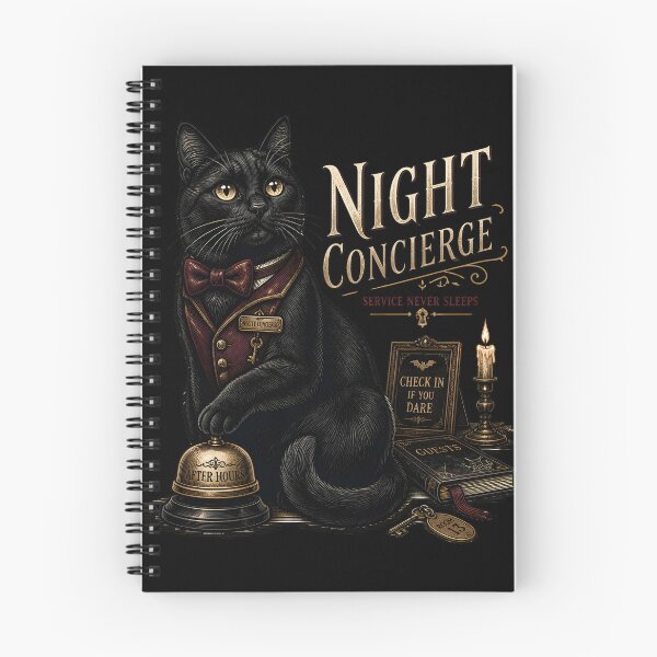 Item preview, Night Concierge Cat Gothic Folk Illustration Halloween designed and sold by KristenosNehk.