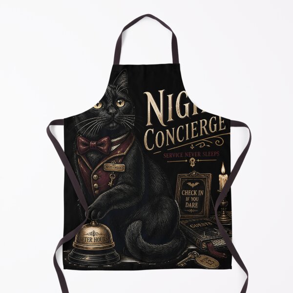 Item preview, Night Concierge Cat Gothic Folk Illustration Halloween designed and sold by KristenosNehk.