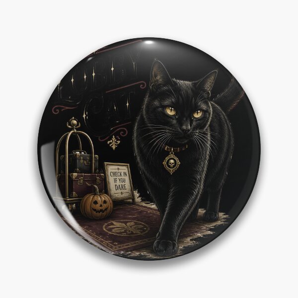 Item preview, Haunted Lobby Cat Retro Halloween Poster Halloween designed and sold by KristenosNehk.