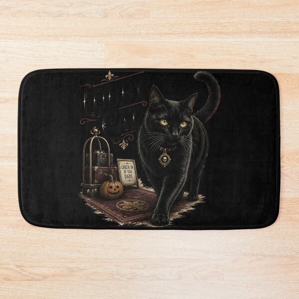 Item preview, Haunted Lobby Cat Retro Halloween Poster Halloween designed and sold by KristenosNehk.