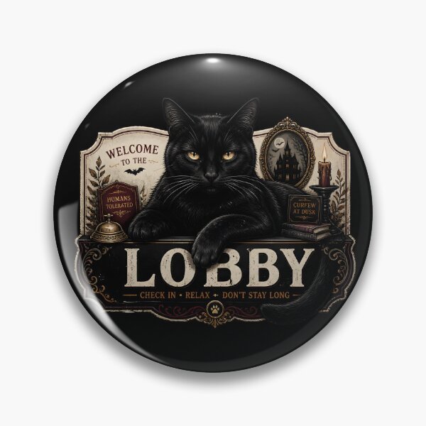 Item preview, Haunted Lobby Cat Gothic Folk Illustration Halloween designed and sold by KristenosNehk.