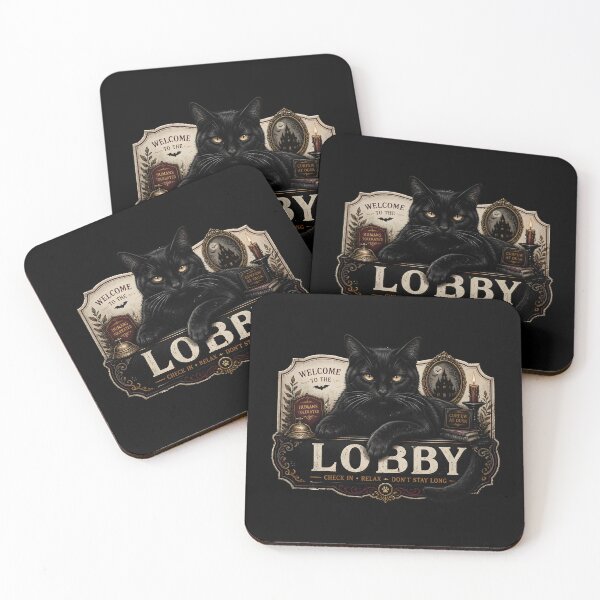 Item preview, Haunted Lobby Cat Gothic Folk Illustration Halloween designed and sold by KristenosNehk.