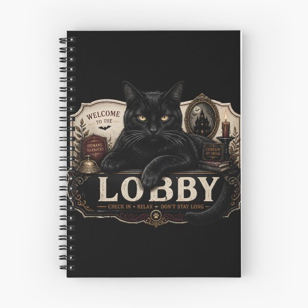 Item preview, Haunted Lobby Cat Gothic Folk Illustration Halloween designed and sold by KristenosNehk.