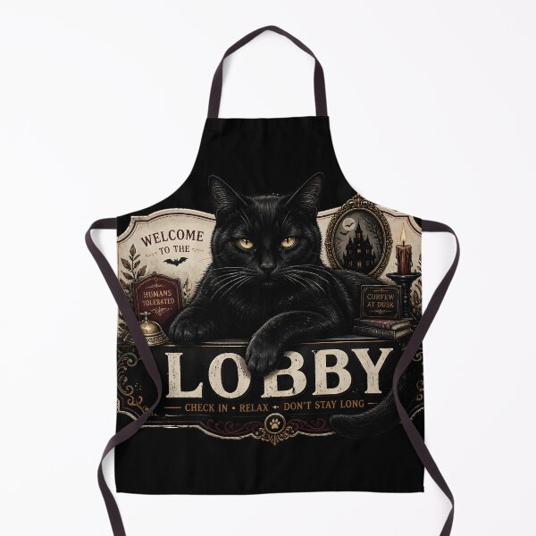 Item preview, Haunted Lobby Cat Gothic Folk Illustration Halloween designed and sold by KristenosNehk.