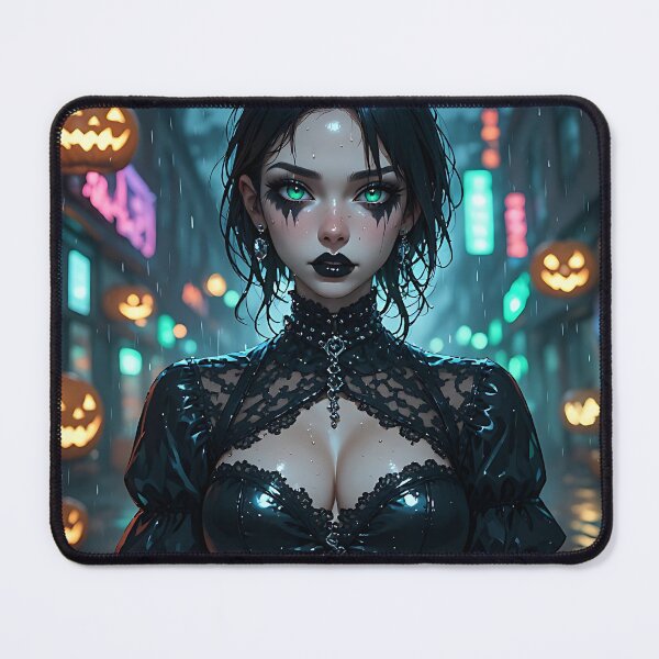 Item preview, Hot Halloween Anime Girl Goth Mommy Waifu Woman designed and sold by Your New Fixation.