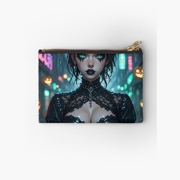 Item preview, Hot Halloween Anime Girl Goth Mommy Waifu Woman designed and sold by Your New Fixation.
