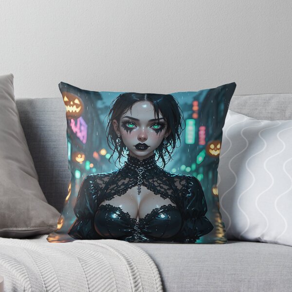 Item preview, Hot Halloween Anime Girl Goth Mommy Waifu Woman designed and sold by Your New Fixation.