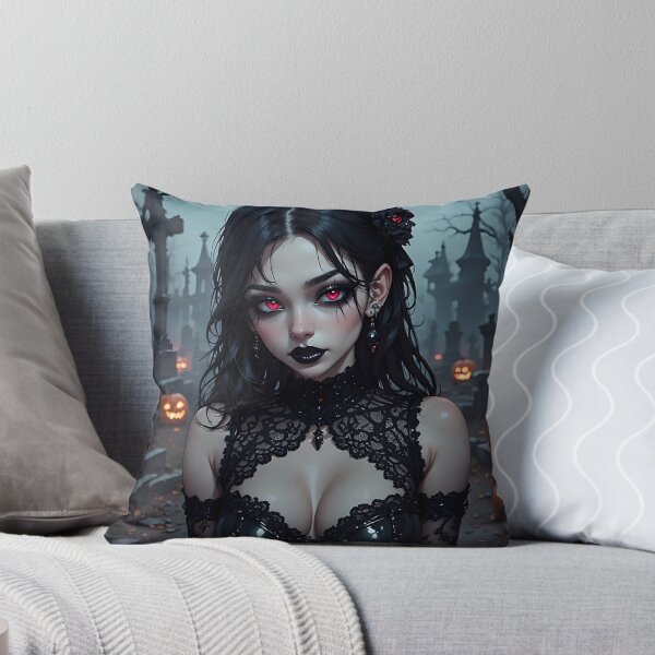 Item preview, Hot Halloween Anime Girl Goth Mommy Waifu Woman designed and sold by Your New Fixation.