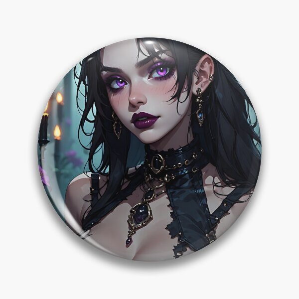 Item preview, Hot Halloween Anime Girl Goth Mommy Waifu Woman designed and sold by Your New Fixation.