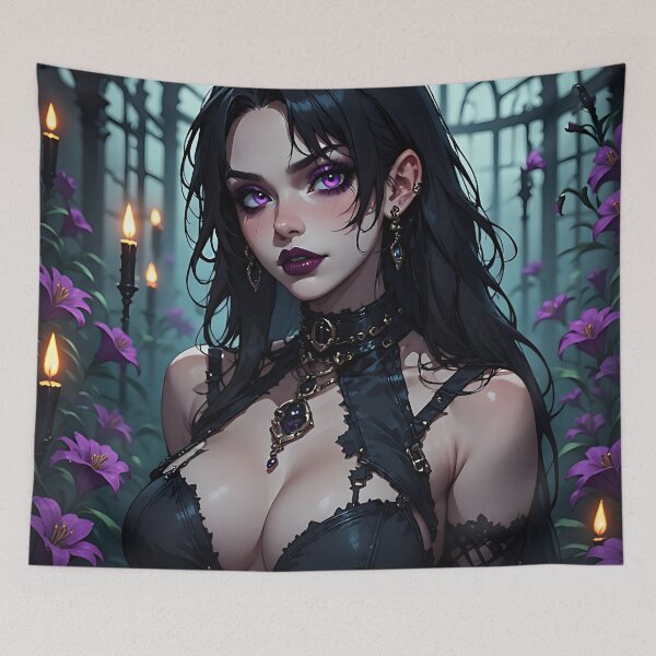 Item preview, Hot Halloween Anime Girl Goth Mommy Waifu Woman designed and sold by Your New Fixation.