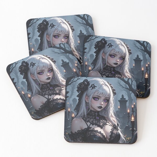 Item preview, Hot Halloween Anime Girl Goth Mommy Waifu Woman designed and sold by Your New Fixation.